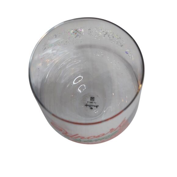 Hallmark Stemless Wine Glass Christmas "Uncork Some Merry" New Exclusive 2022 - Picture 4 of 4